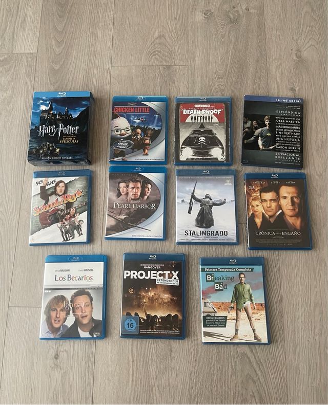 12 Blu-rays: Películas & Series