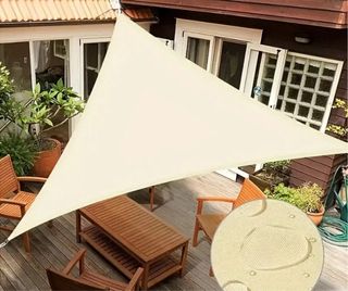 Toldo triangular beige - Impermeable