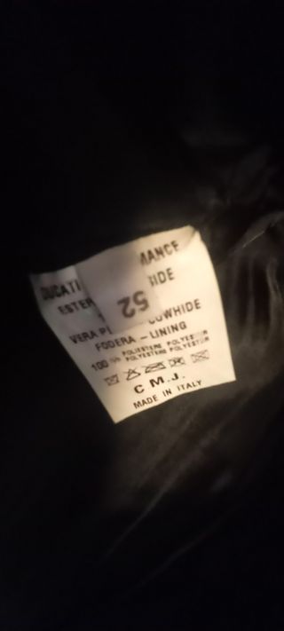 Pantaloni pelle biker neri marca  c.m.j.