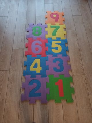 2 Puzzles de números goma eva infantil