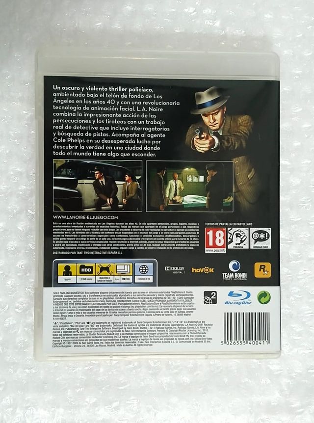 L.A. Noire - PS3 (PlayStation 3)