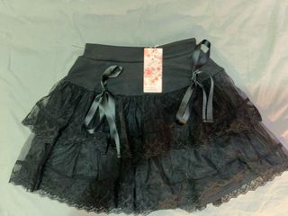 Falda negra gótica - Tallas S