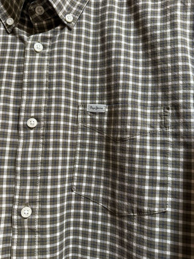 Camicia Uomo Scozzese Marrone