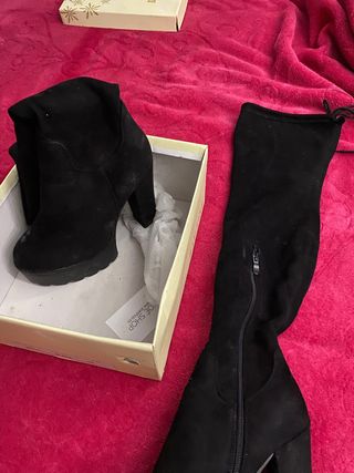Botas altas negras tacón