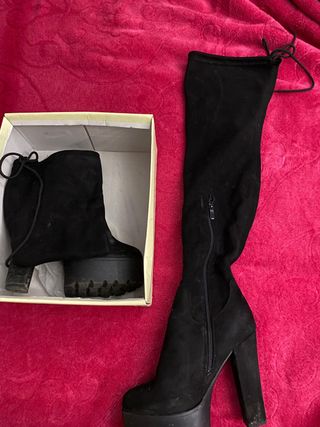Botas altas negras tacón