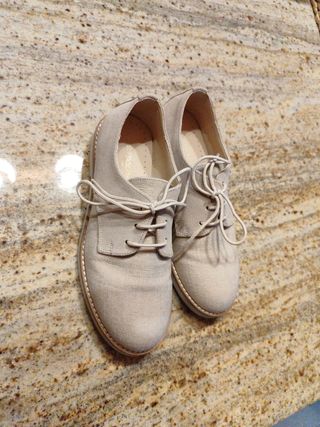 Zapatos comunión-ceremonia niño beige talla 35