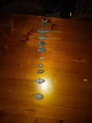 Plomos pesca 10uds - varios pesos y precios.
