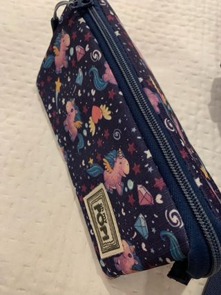 Mochila Infantil Unicornio + Estuche