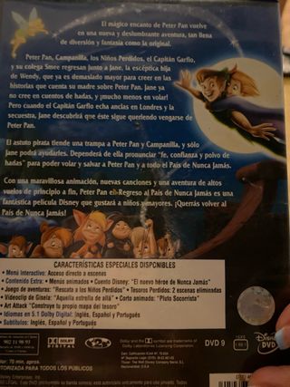 DVD Peter Pan: Nunca Jamás