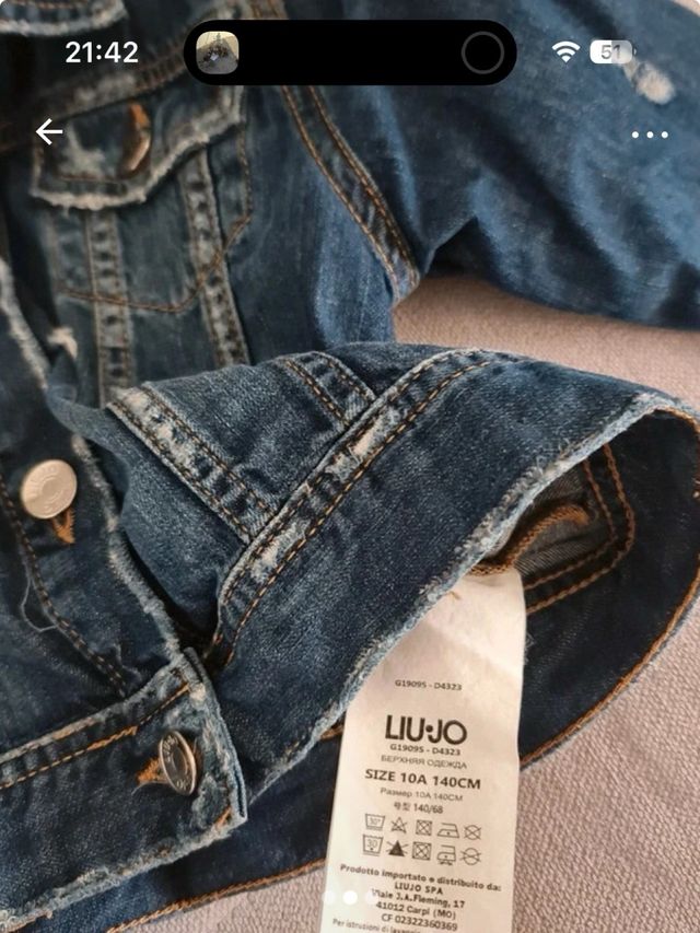 Giubbotto Jeans Liu Jo bimba 10 anni