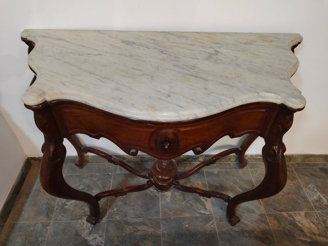 Mesa consola antigua de mármol