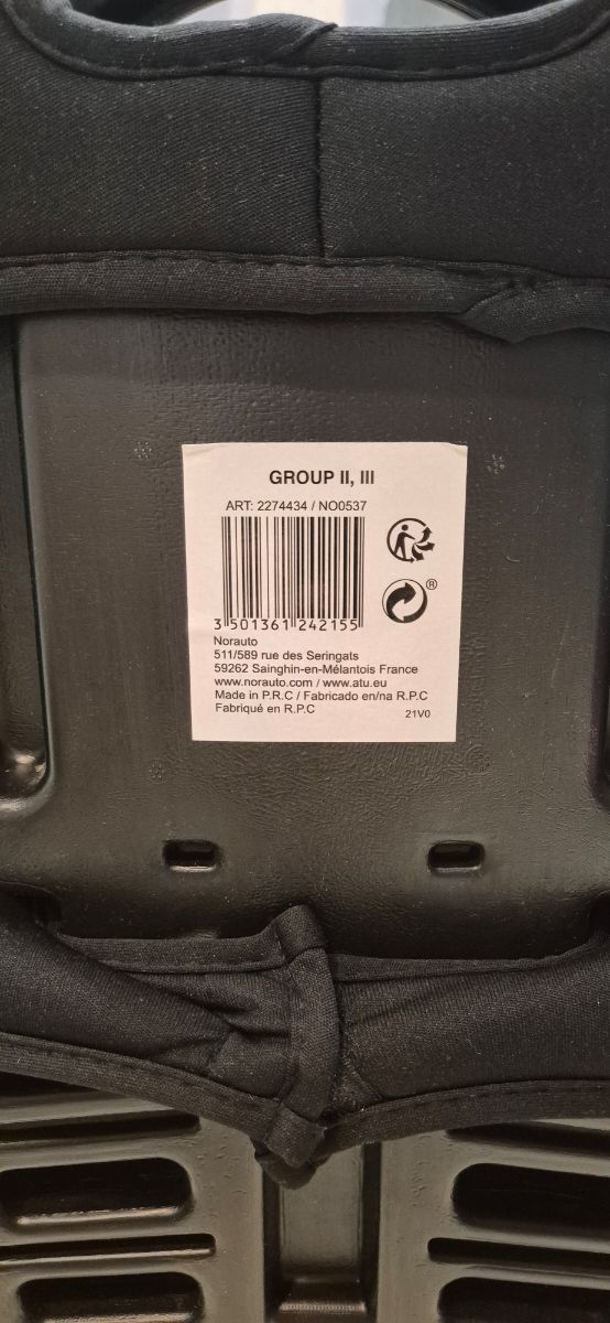 Seggiolino auto per bambini auto gruppo II-III