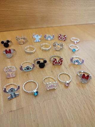 20 anillos Stitch y Minnie
