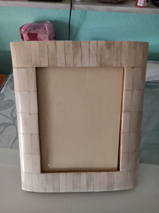 Marco foto piedra - Beige/Blanco