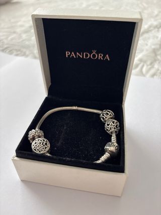 Pulsera Pandora plata 4 charms