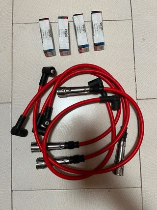 Cables y bujías VW Corrado G60 rojos