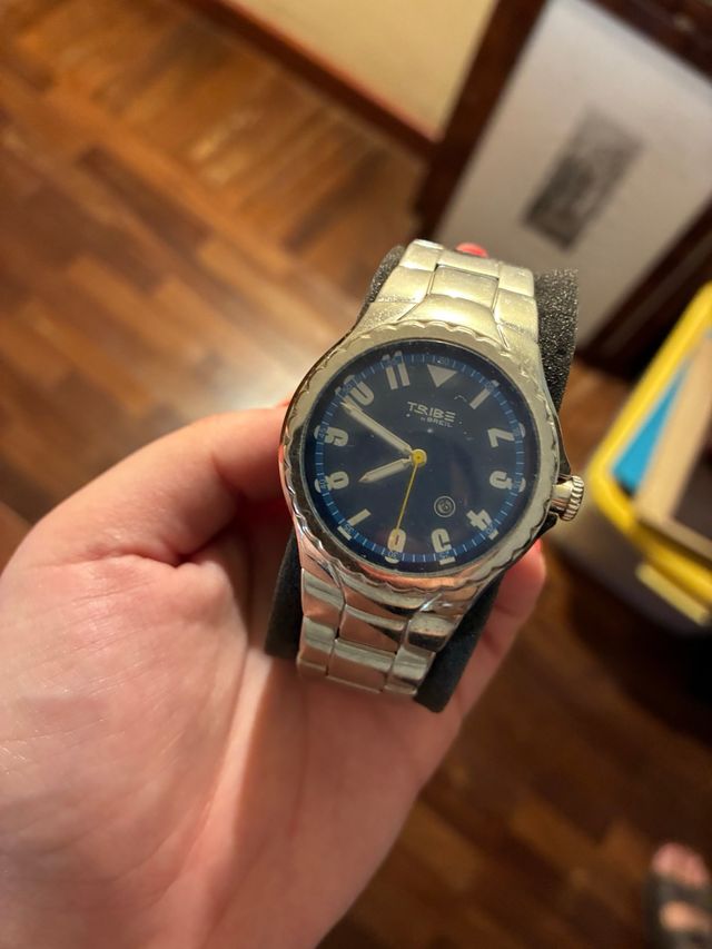 Orologio Tribe blu e argento