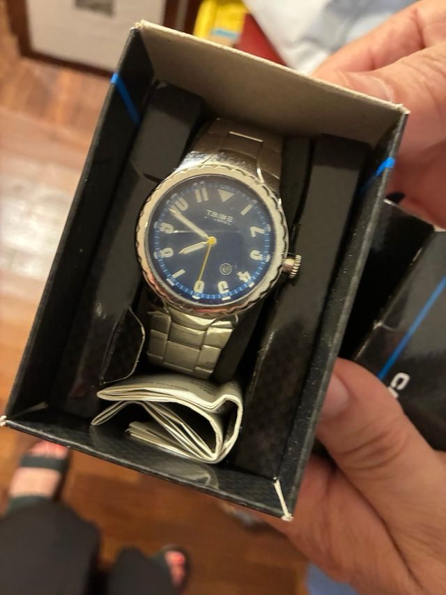 Orologio Tribe blu e argento