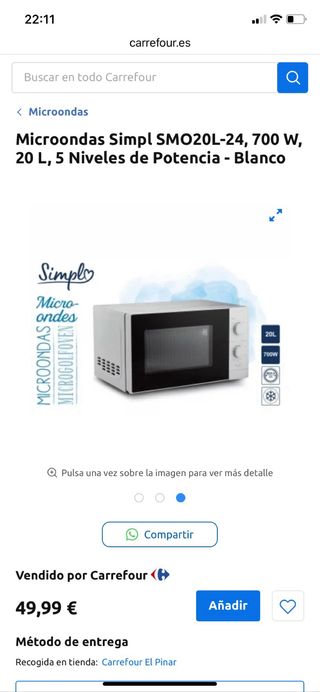Microondas Simpl SMG20L-24 700W