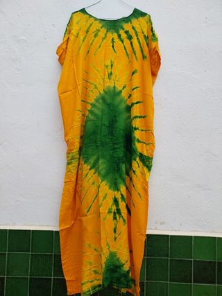 Kaftan algodón - Amarillo y Verde