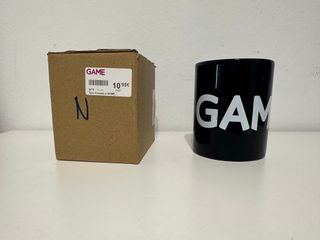 Taza cerámica GAME videojuegos negra nueva
