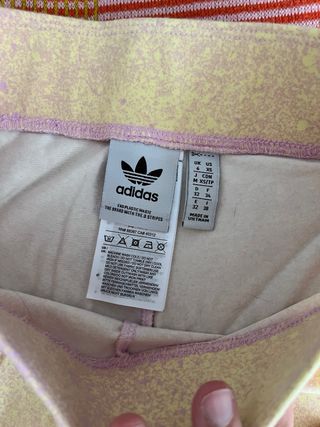 Leggins Adidas Rosa y amarillo - Talla XS