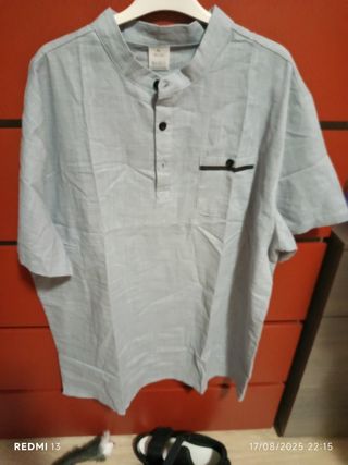 Camicia uomo  bottoni chiusura a maglietta