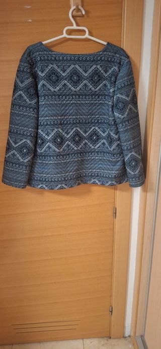 Chaqueta boho - Azul y blanco