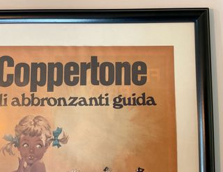 Poster pubblicitario Coppertone vintage