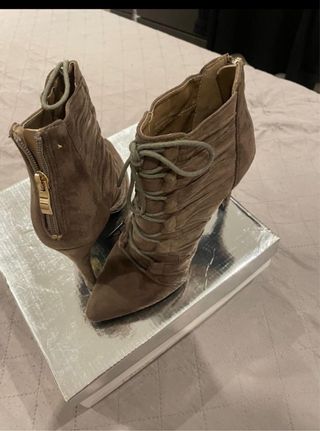 Botines tacón marrones talla 37