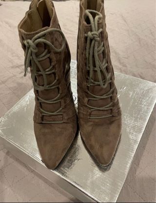 Botines tacón marrones talla 37