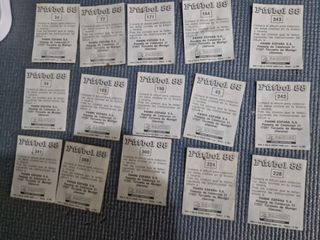 Cromos Liga 88 Panini: 16 cromos.