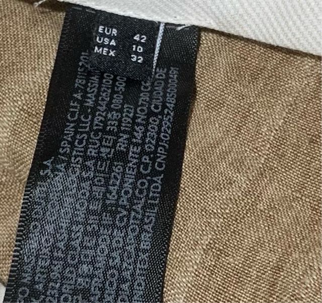 Pantalón lino marrón