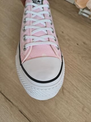 Converse con plataforma talla 39,5 color rosa