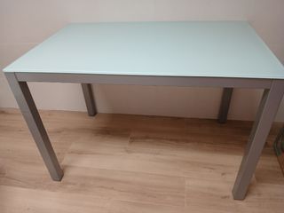 Mesa cristal gris - Moderna