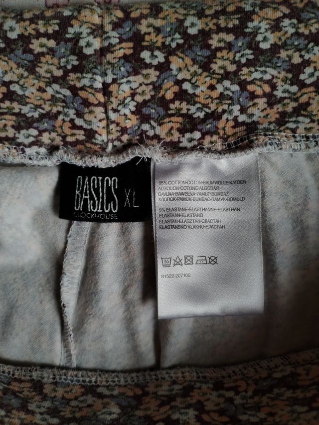 Falda de tablas flores algodón