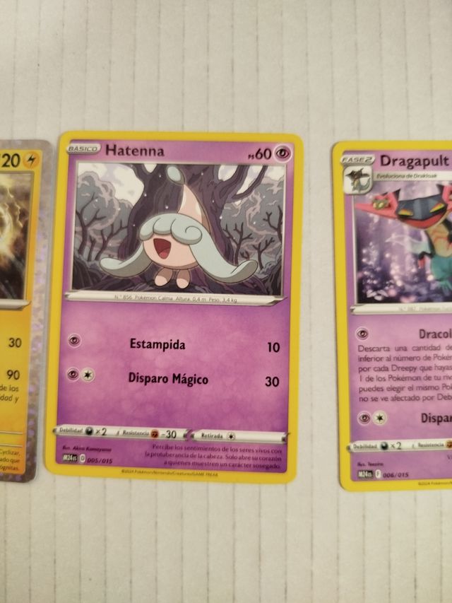4 cartas Pokémon m24 España