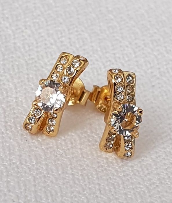 Pendientes ORO Y CRISTAL SWAROVSKI. REGALO NAVIDAD