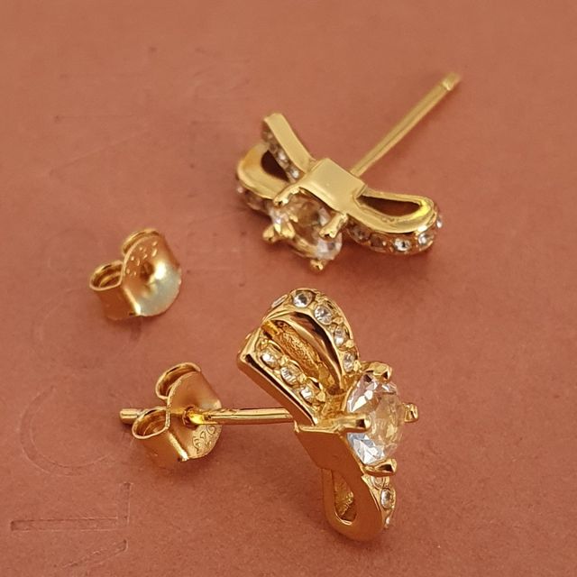 Pendientes ORO Y CRISTAL SWAROVSKI. REGALO NAVIDAD