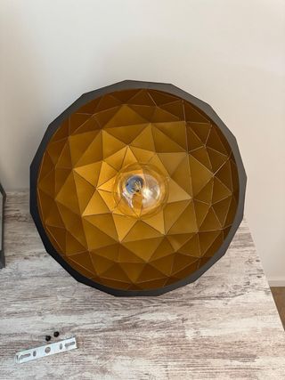 Lámpara techo moderna - negra y dorada