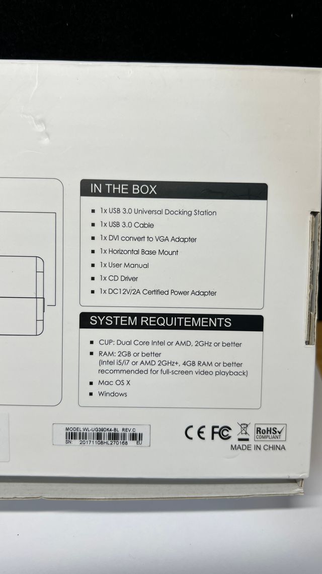 Base WAVLINK USB 3.0 WL-UG39DK4