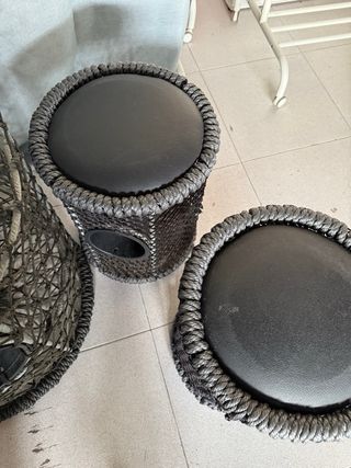 Mesa+2 taburetes red de pesca