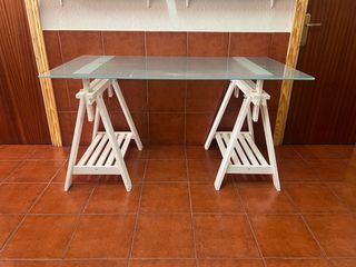 Mesa cristal blanco - Escritorio