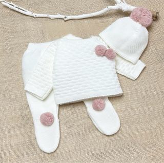 Conjunto bebé recién nacido, punto