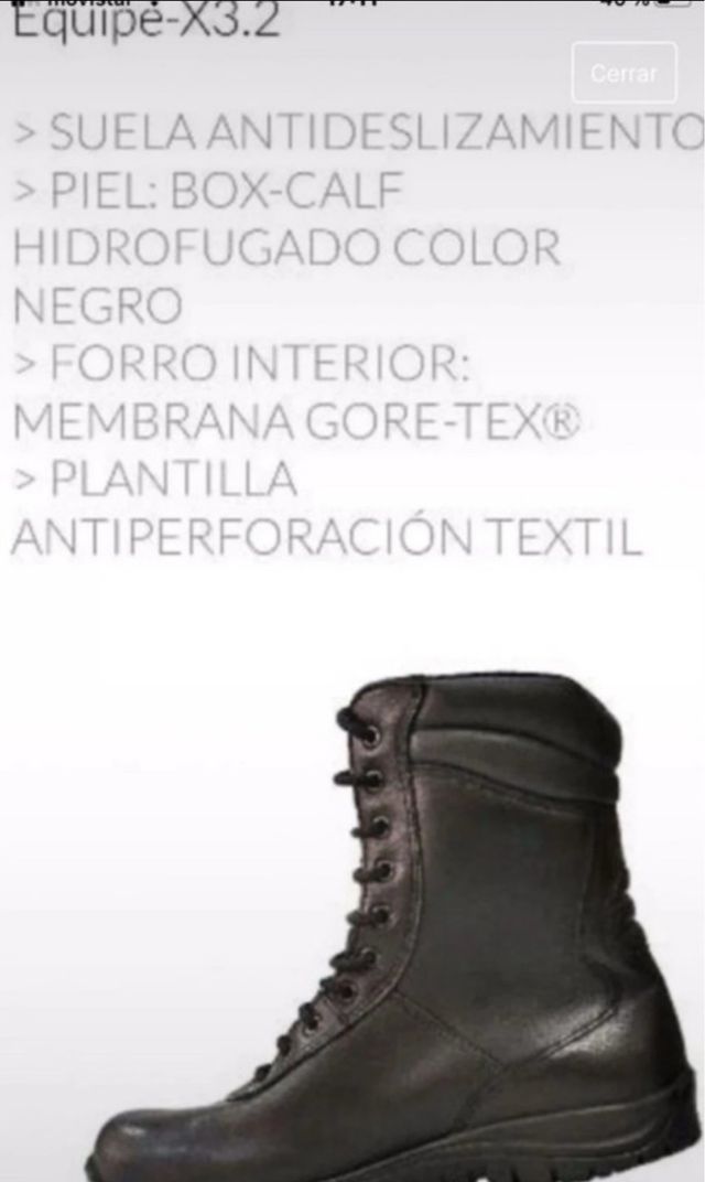 Botas tácticas EQUIPE Gore-Tex