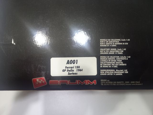 Brumm anteprima Ferrari 158 1/43 A001