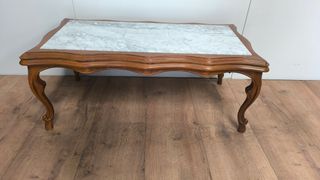MESA BAJA CENTRO AUXILIAR DE MADERA Y MARMOL