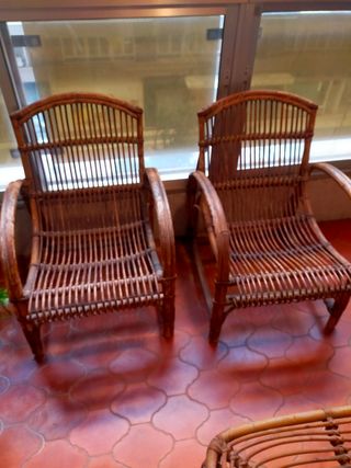 Sillones de mimbre vintage