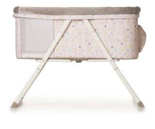 Minicuna plegable, puntos pastel