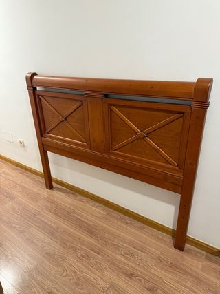Cabecero cama madera marrón 145cm madera maciza 